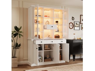 Vitrine coloris blanc <strong>MODENUIT </strong> <strong></strong> - 119.5 cmx180 cm