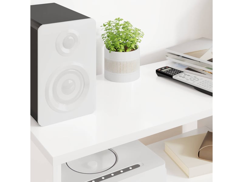  Meuble tv - banc tv - meuble de rangement 60 x 30 x 40 cm blanc bois d'ingénierie  - Conforama D