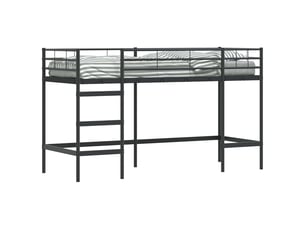Lit simple 90x190 cm    coloris noir