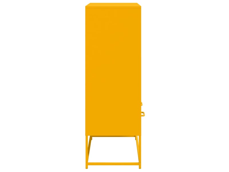  Buffet haut - bahut - meuble de rangement jaune moutarde 68x39x111,5 cm acier  - Conforama E
