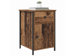 Table de chevet - cabinet de chevet - table de nuit 2 pc bois ancien 40 x 42 x 60 cm