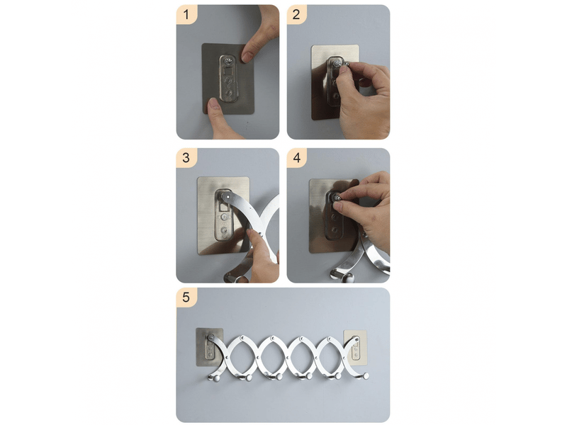  Crochet de porte en acier inoxydable pour suspendre manteaux, chapeaux, serviettes, organisateur de salle de bain, porte-serviettes  - Conforama E