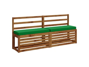 Lot de 2 coussins de banc, coussins d'assise vught 100 % polyester vert cf58600