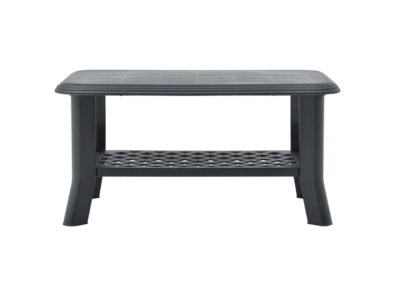  Table basse - table de salon - table à thé anthracite 90x60x46 cm plastique  - Conforama C