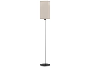 Lampadaire sur pied salon lampe salon sur pied avec abat-jour beige effet lin interrupteur à pied noir 25 x 161,5 cm
