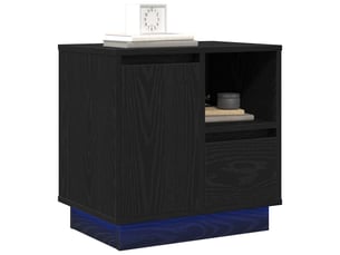 Table de chevet - cabinet de chevet - table de nuit chêne noir 50 x 34,5 x 50 cm.