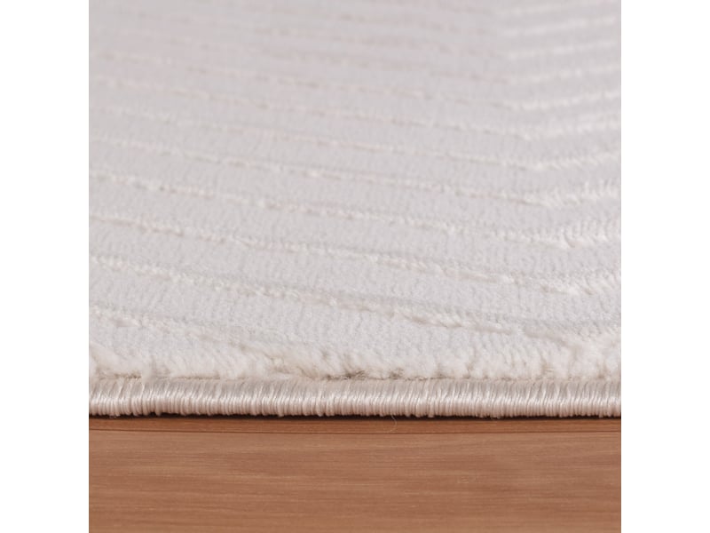 Tapis noa laineux à motif en relief crème 160x230cm SAHARA1602301115CREAM - Conforama D