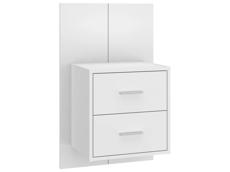  Tables de chevet murales 2 pièces blanc  - Conforama E