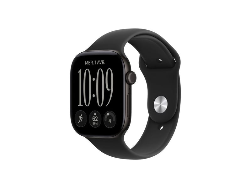  Montre connectee gps + cellular 46mm aluminium noir bracelet sport noir ml MJG94ZRA - Conforama A