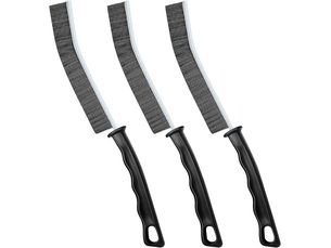 Brosse de nettoyage pour les recoins, pour salles de bains, cuisines, fenêtres carrelées, etc., ensemble de 3 pièces.