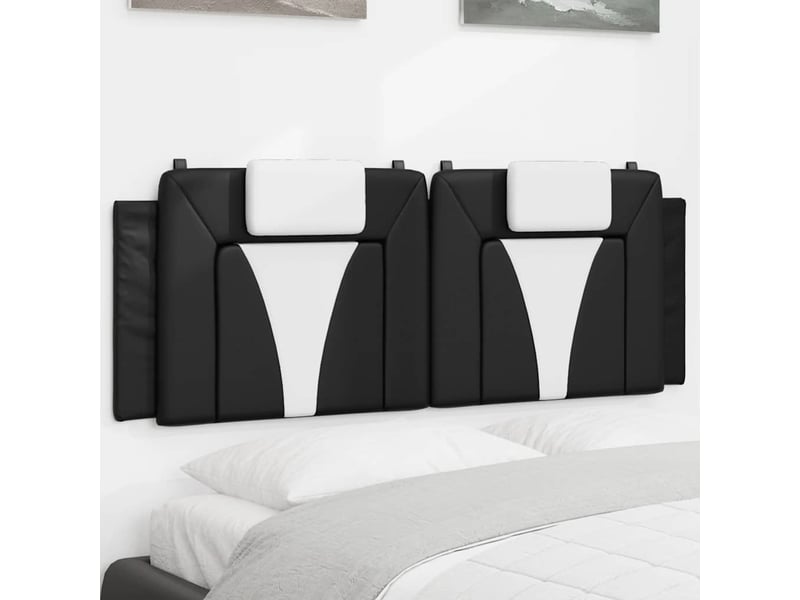  Coussin de tête de lit viana noir et blanc 120 cm similicuir cf55971  - Conforama B