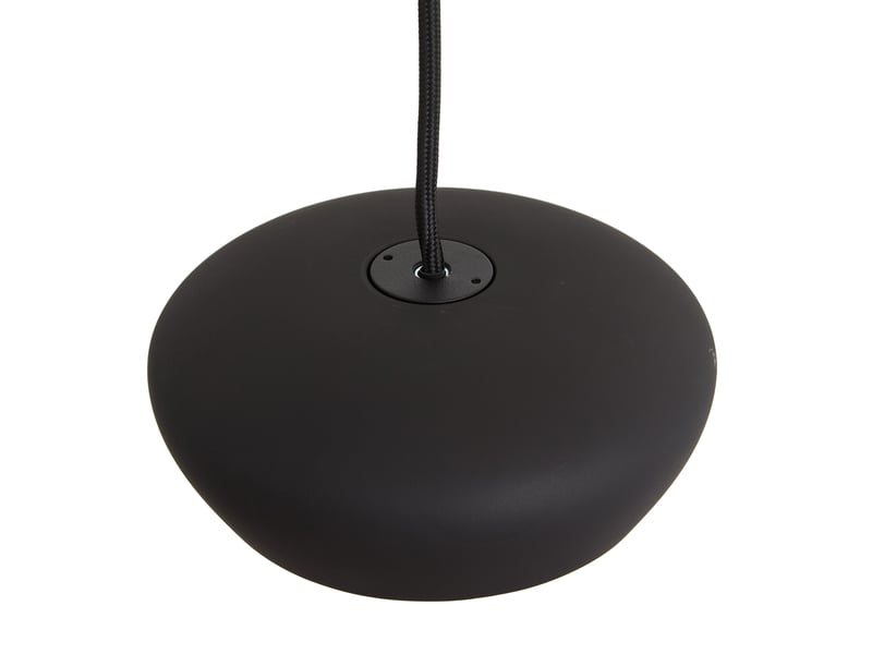  Moderne hanglamp zwart met ronde kap 3-lichts - concerto  - Conforama D