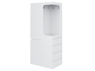 Armoire penderie 1 porte avec 4 tiroirs 70 x 40 x 170 cm