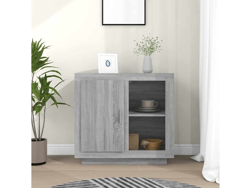  Buffet - bahut - meuble de rangement sonoma gris 80x40x75 cm  - Conforama B