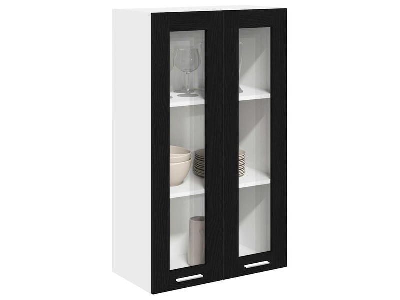  Meuble de rangement, armoire suspendue chêne noir 60x31x100cm bois d'ingénierie shl5478  - Conforama C