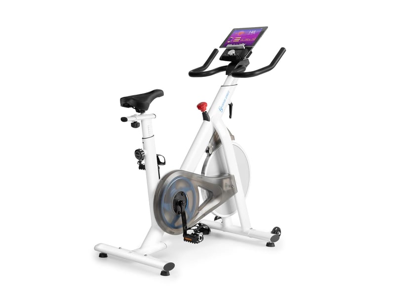 Vélo d'appartement - capital sports evo race - cardio training - volant d'inertie 22 kg - blanc  - Conforama A