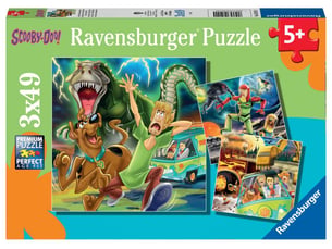 Puzzles 3x49 pieces - les aventures de scooby-doo