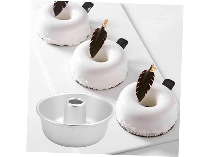 2pièces moule à donuts alliage aluminium de antiadhésif pour cuisson de gâteaux brownies et desserts ustensiles de pâtisserie 12.2*12.2*4.5 cm Cake tin - Conforama C
