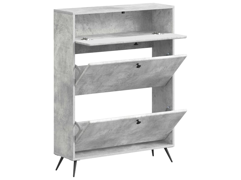  Meuble à chaussures, armoire à chaussures breda 78x24x103 cm bois d'ingénierie shl4079  - Conforama C
