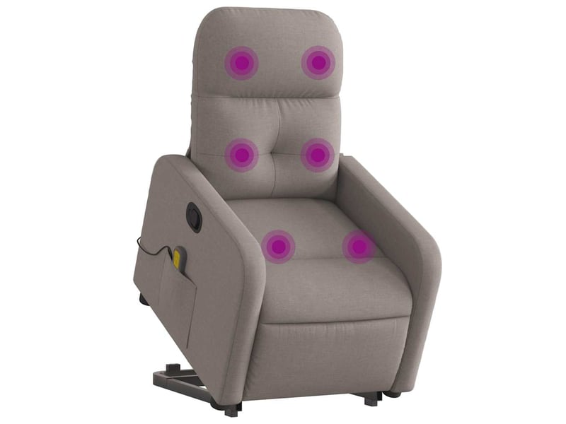 Fauteuil inclinable de massage, fauteuil relax taupe tissu shl40783 - Conforama C
