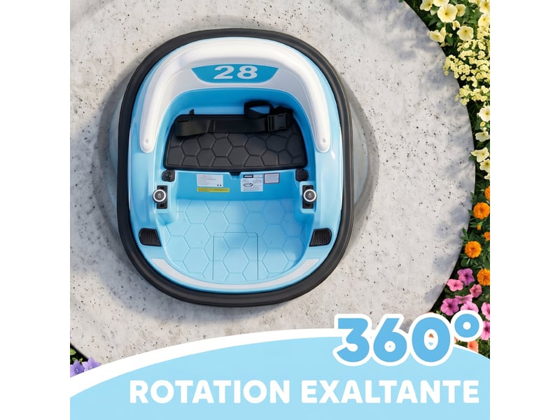  Voiture électrique enfant auto-tamponneuse effets sonores lumineux télécommande  - Conforama D