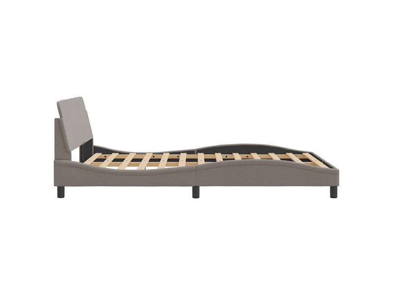  Lit double- lit adulte -  cadre de lit dover taupe 120x200 cm tissu  - Conforama D