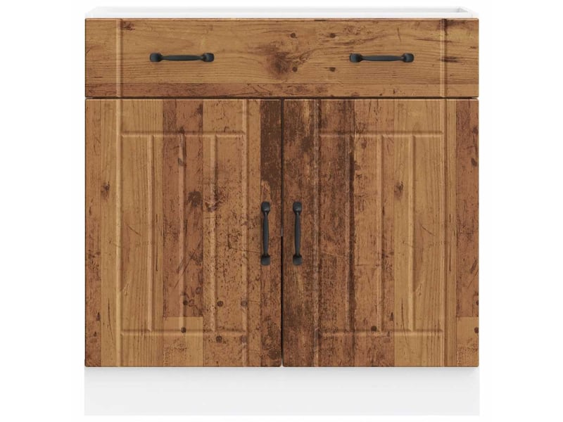  Meuble de rangement, armoire de cuisine lucca vieux bois bois ingénierie shl7036  - Conforama C