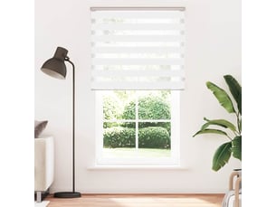 Store zèbre, store de fenêtre blanc 130x230 cm largeur du tissu 125,9cm polyester cf48366
