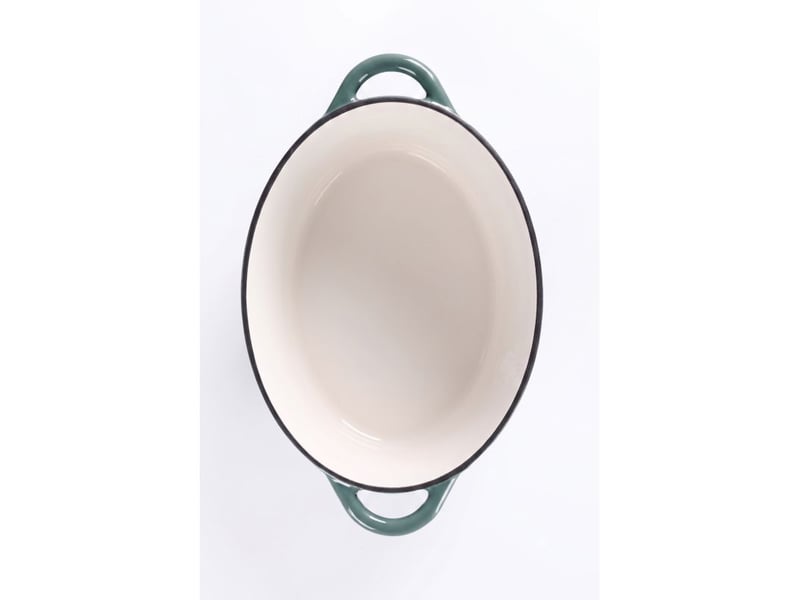  Faitout cocotte ovale avec couvercle 30cm 4l fonte d'acier tous feux dont induction four vert arthur martin am4319  - Conforama C
