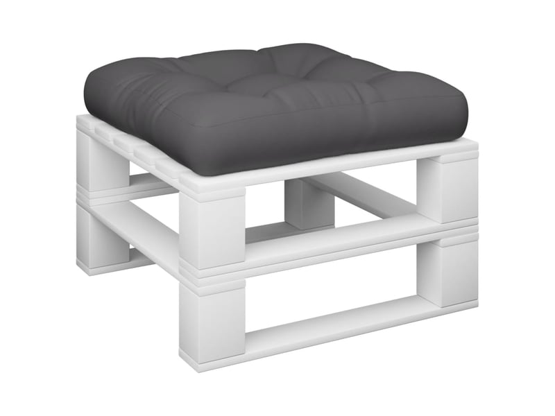  Coussin de palette, coussin de chaise, coussin de canapé anthracite 60x61,5x10 cm tissu cf55279  - Conforama C