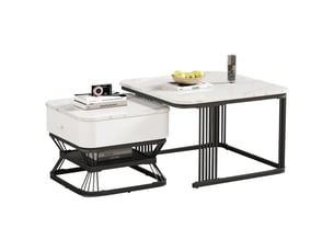 Table basse carré(e) coloris bicolore <strong>HAUSS SPOLE</strong> <strong></strong> - 70 cmx50 cm