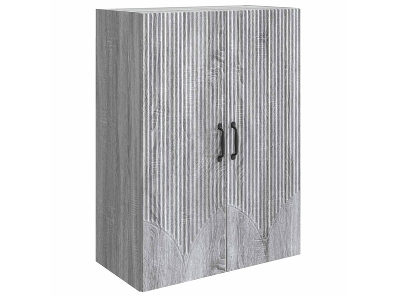  Armoire murale salon 66x34,5x90cm bois d'ingénierie sonoma gris shl7429  - Conforama A
