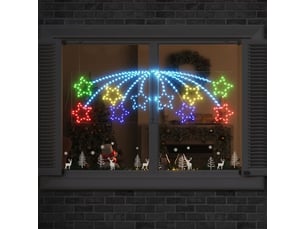 Étoile de noël 432 led multicolore 182 x 58 cm pvc