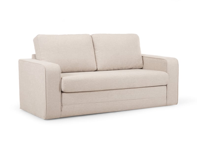  Bobochic canapé droit convertible déplimousse come tissu chiné beige COME - Conforama A