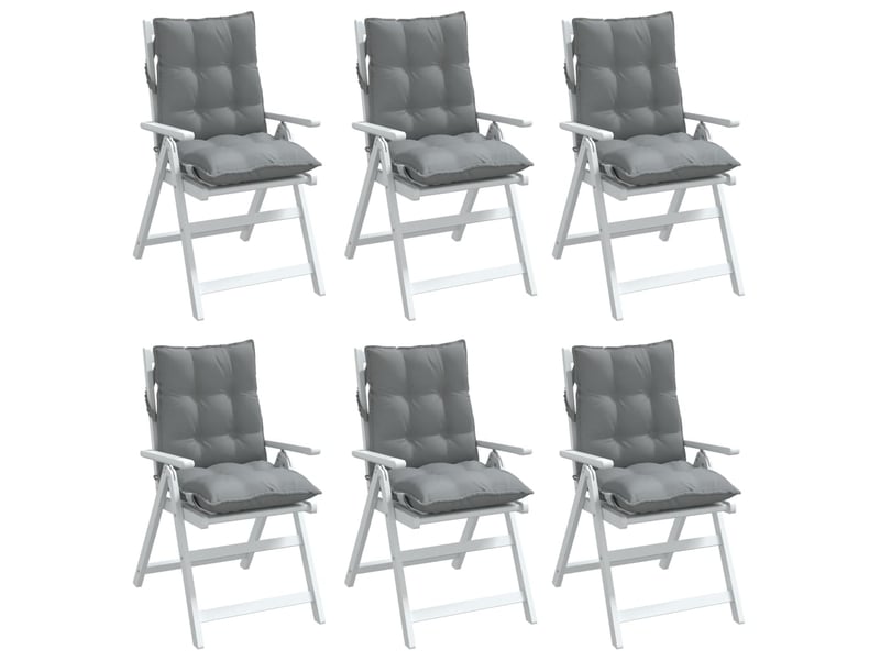  Lot de 6 coussins d'extérieur, coussins de chaise gris 100 x 50 x 7 cm cf56433  - Conforama D