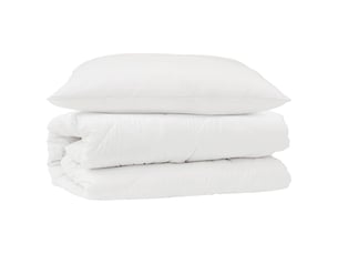 Ensemble de duvet avec oreiller 2 pcs - couette blanc microfibre