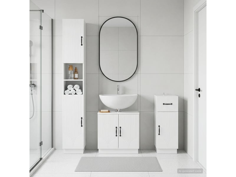  Ensemble de meuble de salle de bain 3 pièces hoorn cf63464  - Conforama B