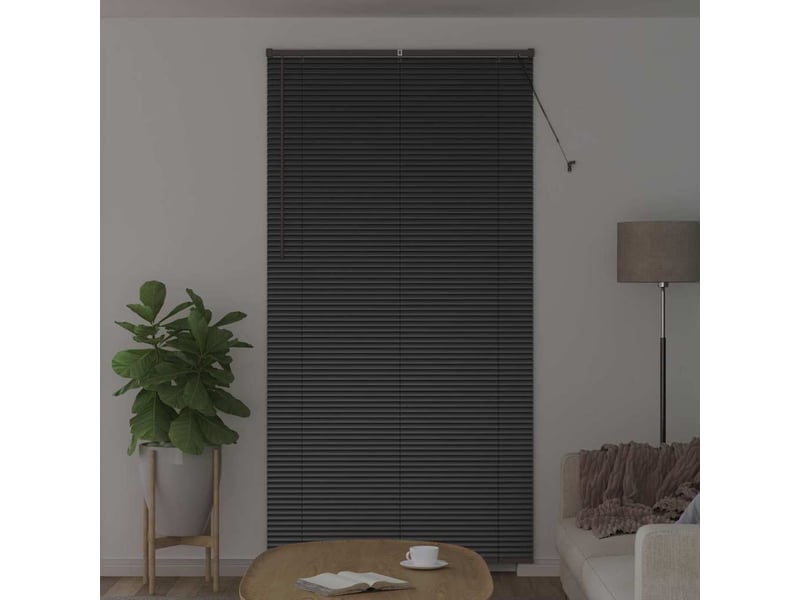 Store vénitien, store de fenêtre noir 220 x 115 cm 25 mm aluminium cf48151 - Conforama C