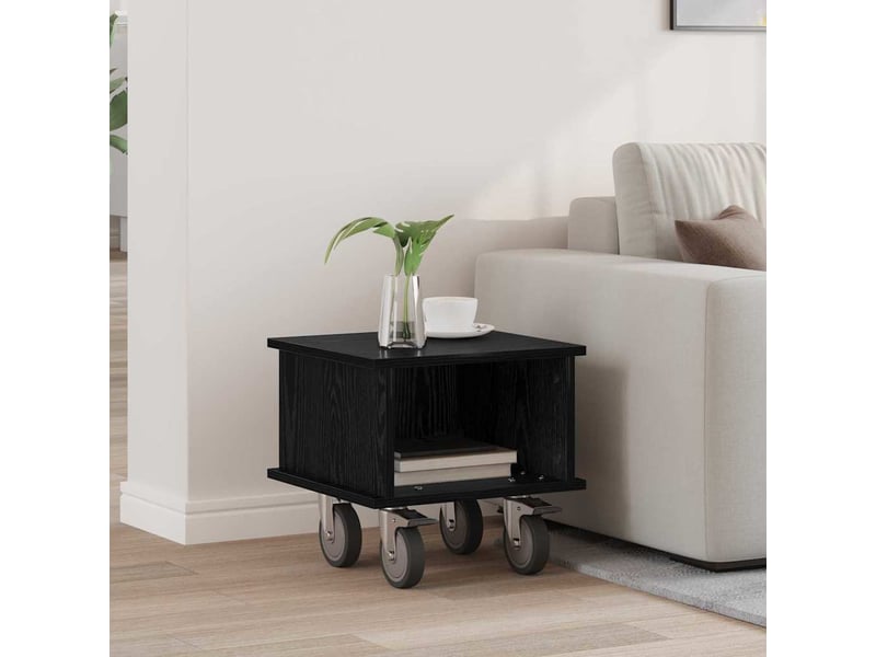 Meuble tv - banc tv - meuble de rangement 37 x 35 x 35 cm chêne noir bois d'ingénierie  - Conforama B