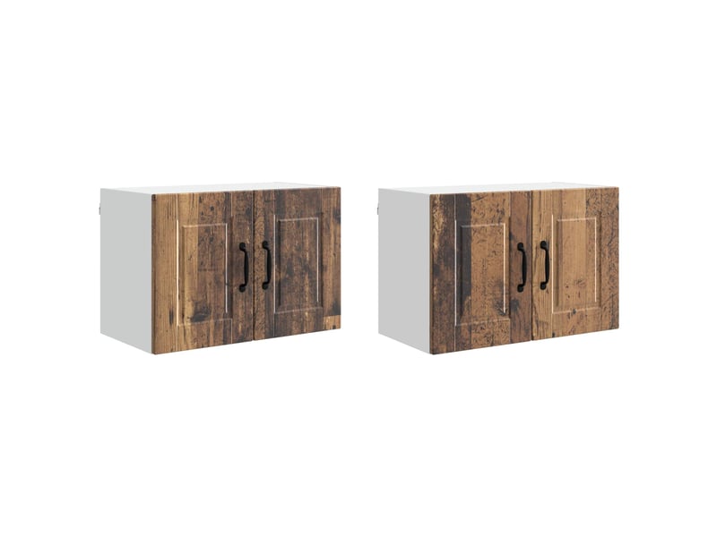  Meuble mural de cuisine | armoire de cuisine 2 pcs bois ancien bois d'ingénierie shl8954  - Conforama A