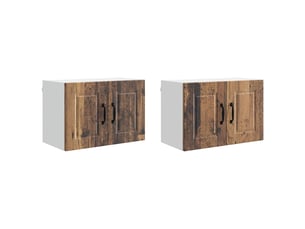 Meuble mural de cuisine | armoire de cuisine 2 pcs bois ancien bois d'ingénierie shl8954