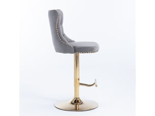 tabouret de bar assise réglable en hauteur  PANGIVO W3223P503939 - gris