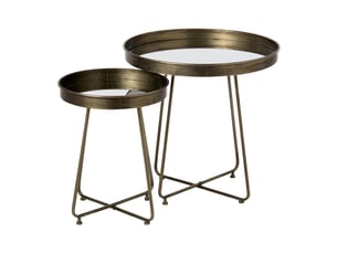Lot de 2 tables d'appoint en métal nadja 62cm laiton