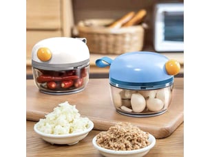 Appareil multifonctionnel à ail, mini robot culinaire et hachoir,couteau à ail en acier inoxydable,peut être utilisé pour hacher les oignons,(blanc)