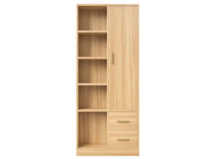 Armoire dressing, 70x50x170 cm, rangement intégré, tiroirs, naturel, poids 55,26 kg