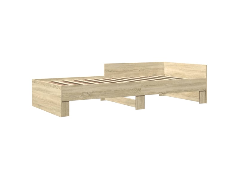 Lit simple- lit adulte -  cadre de lit sans matelas chêne sonoma 100x200 cm  - Conforama B