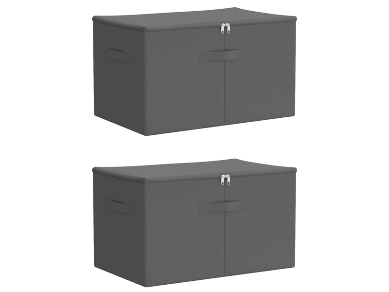 Boîte de rangement 2 pcs tissu intissé 55x35x32 cm 61,6 l shl14733 - Conforama A