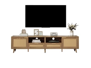 Meuble tv coloris bois clair 200 cm MEUBLIV  