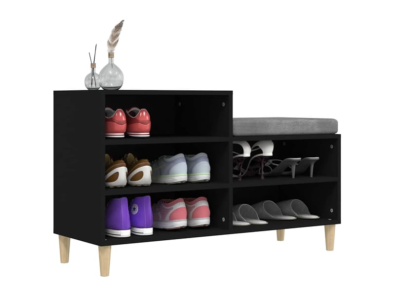  Meuble à chaussure, armoire à chaussures noir 102x36x60 cm bois d'ingénierie shl2658  - Conforama D