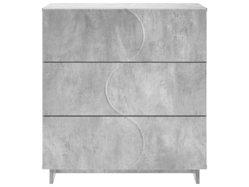  Buffet salon, buffet de rangement gris béton 70x38x75 cm bois d'ingénierie  - Conforama D